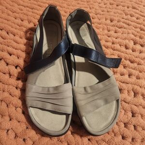 Comfortable Grey and Navy Women's Naot Sandals